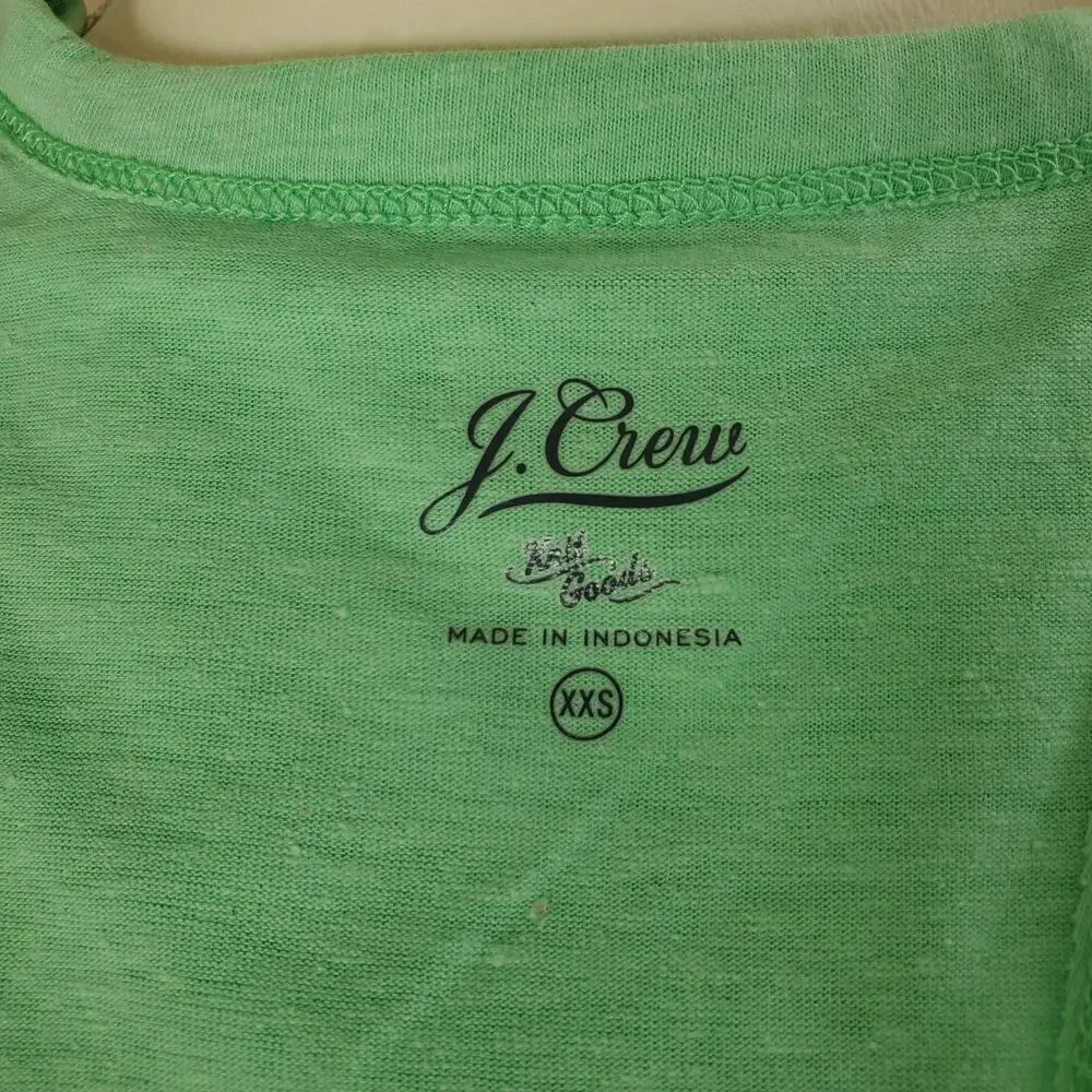 J. Crew Green Tank Top XXS NWT